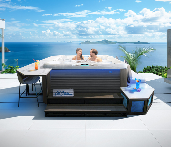 Calspas hot tub being used in a family setting - Farmingdale